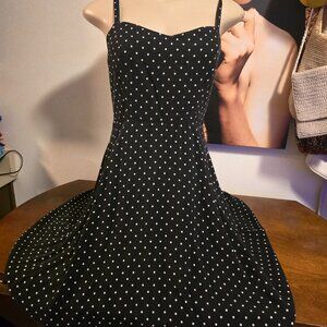Black and white Polk a dot Dress